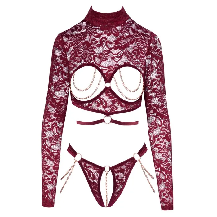 Abierta Fina Open Red Lace Body Abierta Fina Anal