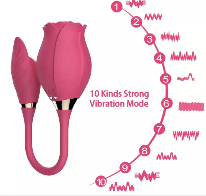 Addicted pleasures Female Sex Toys Sucking rose vibrator with an attach egg