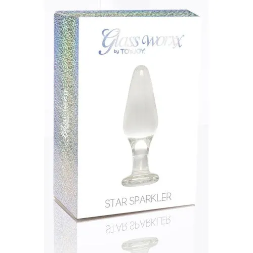Anal Star Sparkler Glass Butt Plug 12 X 35 cm ToyJoy