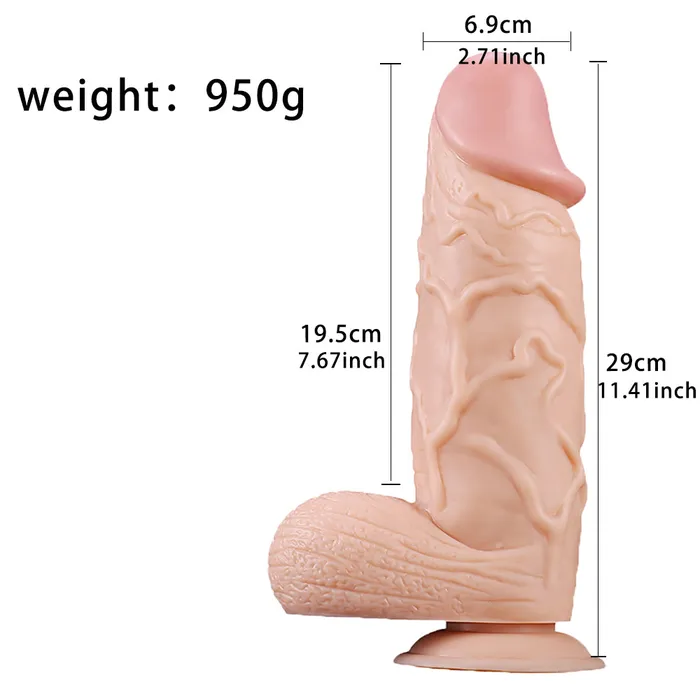 DY Female Sex Toys DY 1141 Titan Super Giant Realistic Dildo Flesh