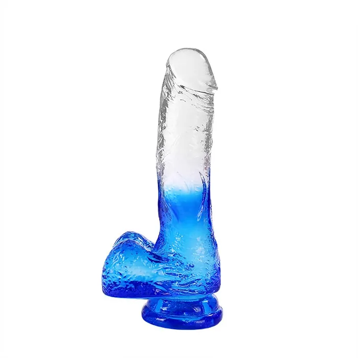 Female Sex Toys DY DY 709 Crystal Realistic Dildo Blue