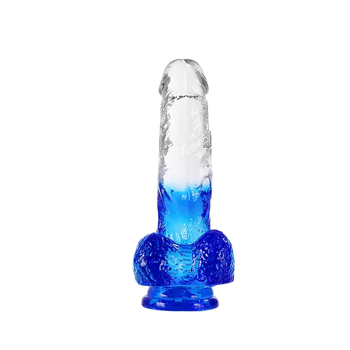 Female Sex Toys DY DY 709 Crystal Realistic Dildo Blue