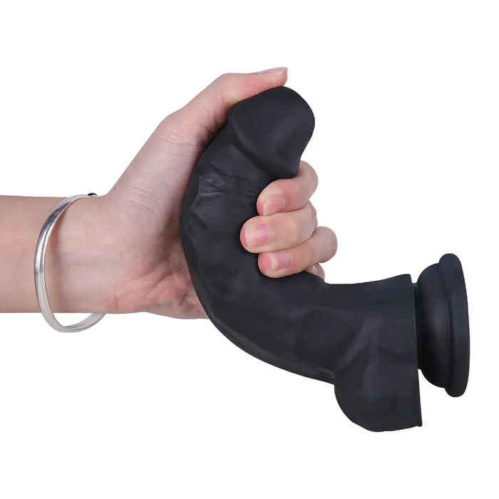 Female Sex Toys MD MD 748 Mustang Silicone Thick Realistic Dildo Black