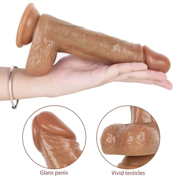 Female Sex Toys MD MD 807 Silicone Realistic Dildo with Suction Cup