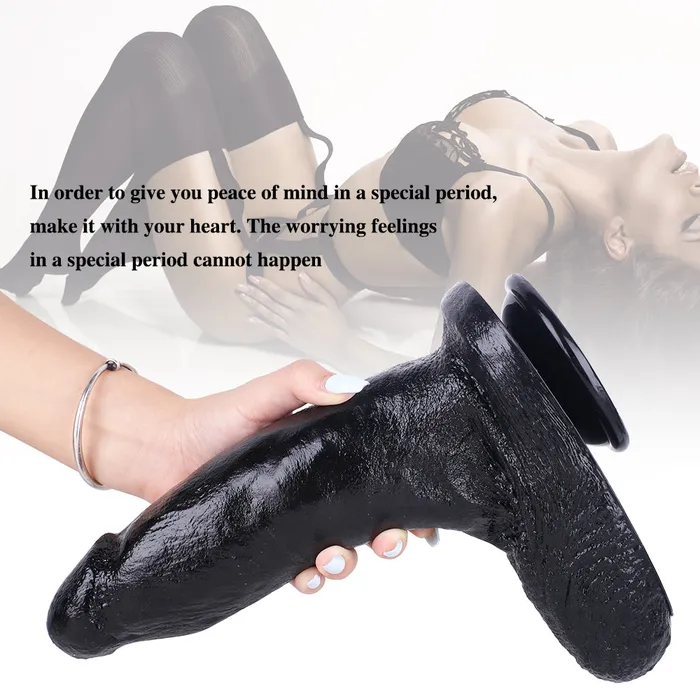 Female Sex Toys MD MD 984 Super Giant Realistic Dildo with Large Base Black