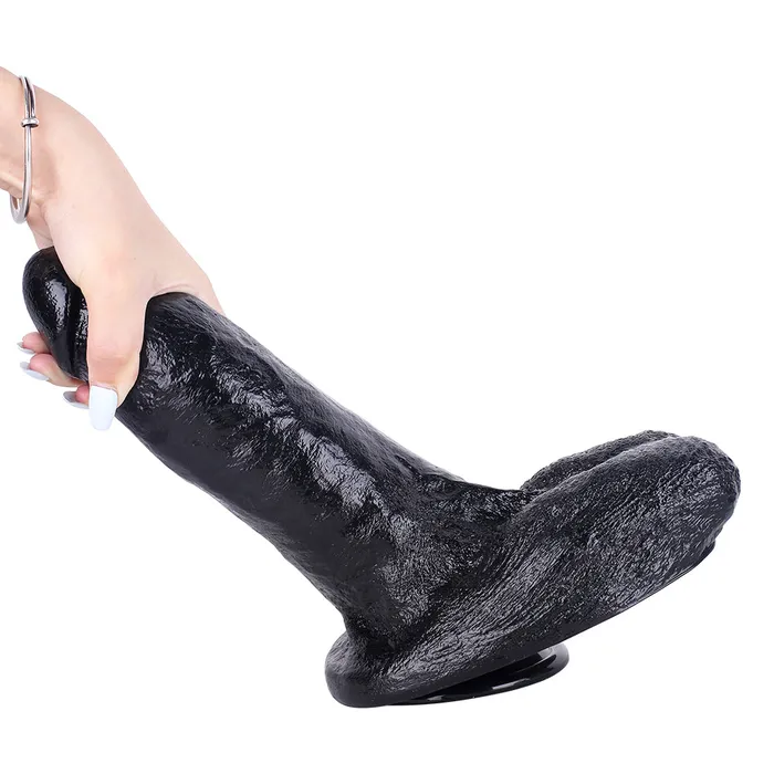 Female Sex Toys MD MD 984 Super Giant Realistic Dildo with Large Base Black