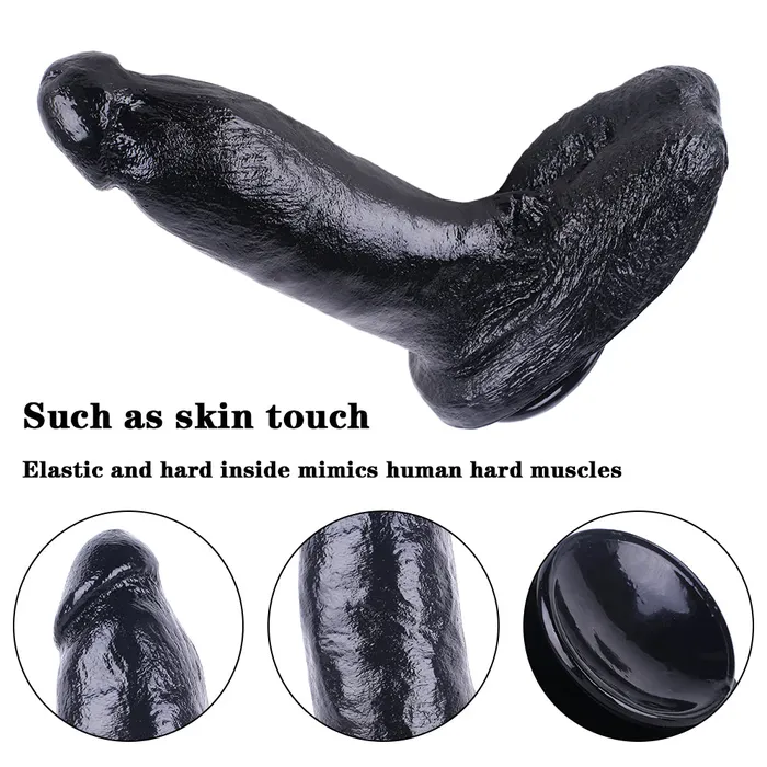 Female Sex Toys MD MD 984 Super Giant Realistic Dildo with Large Base Black