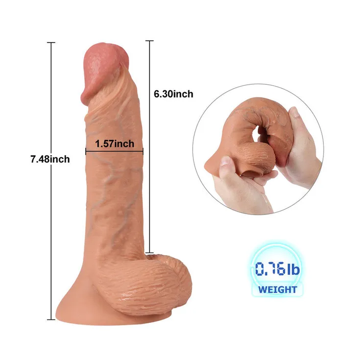 Female Sex Toys MD Tyler 19cm Silicone Realistic Dildo With Veined Skin MD