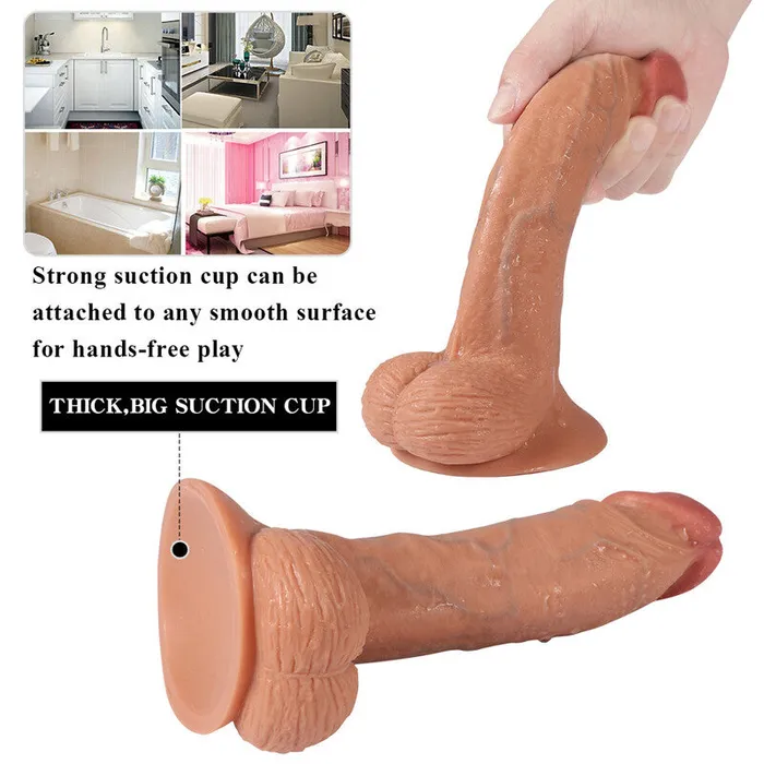 Female Sex Toys MD Tyler 19cm Silicone Realistic Dildo With Veined Skin MD