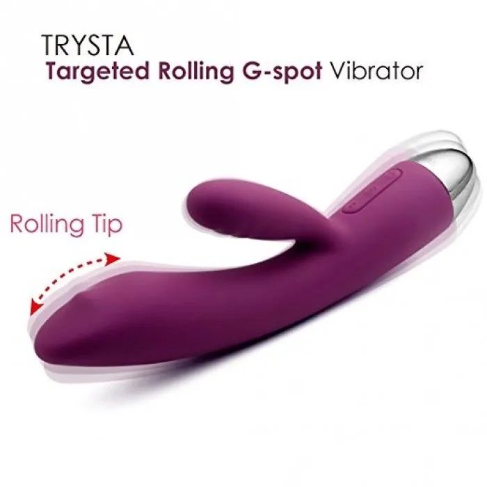 Female Sex Toys Svakom SVAKOM Trysta Rolling GSpot Rabbit Vibrator Rose