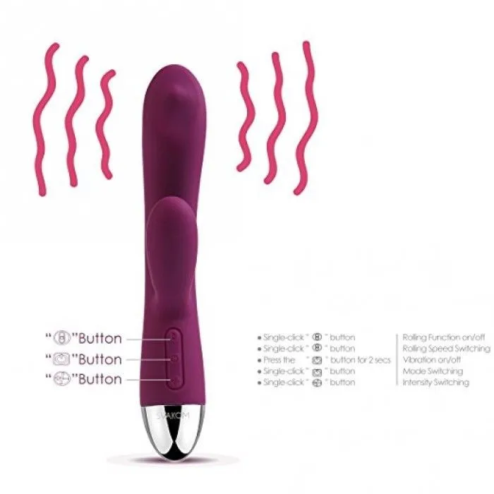 Female Sex Toys Svakom SVAKOM Trysta Rolling GSpot Rabbit Vibrator Rose