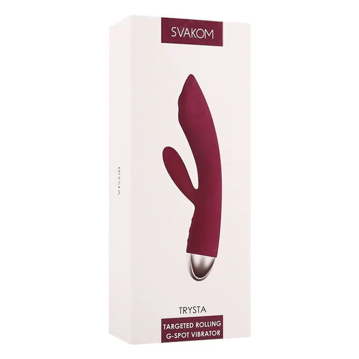 Female Sex Toys Svakom SVAKOM Trysta Rolling GSpot Rabbit Vibrator Rose