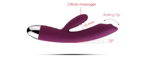 Female Sex Toys Svakom SVAKOM Trysta Rolling GSpot Rabbit Vibrator Rose