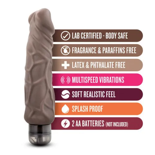 Female Sex Toys X5 Plus Hard On Vibrating 9inch Dildo Brown Blush Novelties