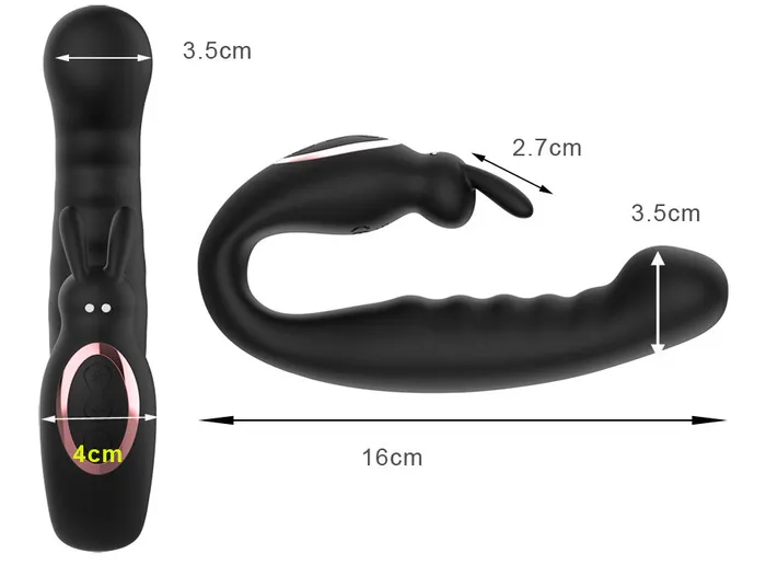 JRL Female Sex Toys JRL 2 in 1 Bendable Rabbit Vibrator