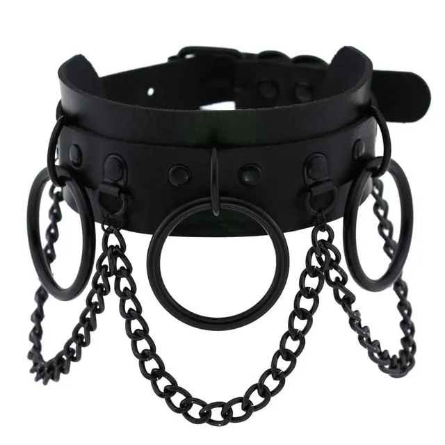 Kinkpod Restraints Sexy Punk Leather Choker CollarMultiple Styles