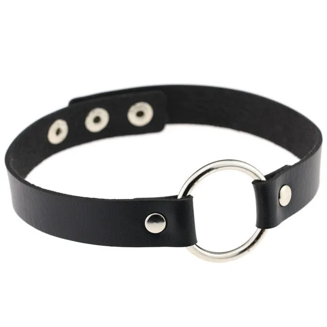 Kinkpod Restraints Sexy Punk Leather Choker CollarMultiple Styles