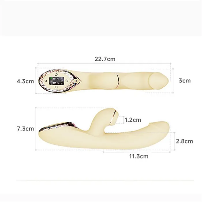 KISS TOY Female Sex Toys KISSTOY AKing Pro AutoHeating Suction Rabbit Vibrator Dildo