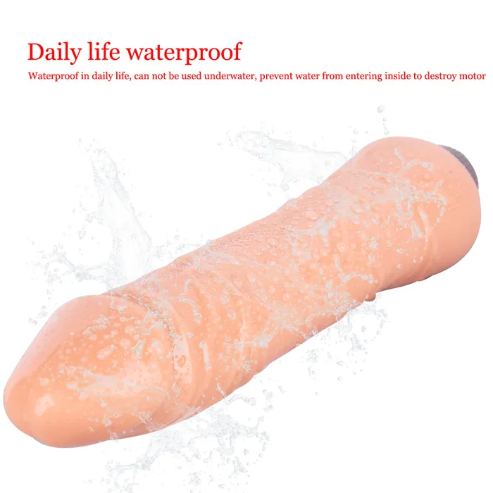 MD 984 Realistic Huge Dildo Vibrator Flesh MD Female Sex Toys