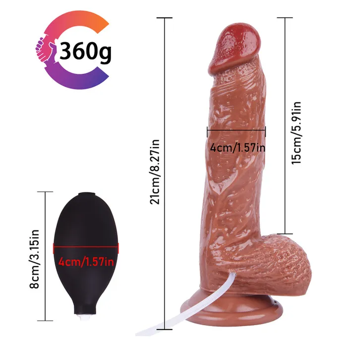 MD Cuty Squirting Dildo with Suction Cup Brown MD Female Sex Toys