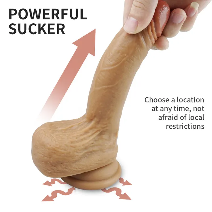 MD Female Sex Toys MD Breaking Silicone Realistic Dildo Brown