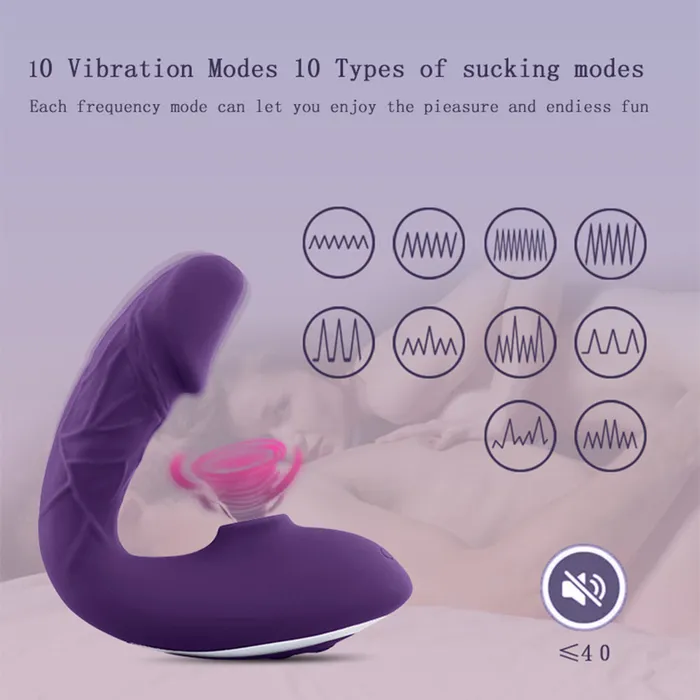 MOLE Vibrators MOLE Clit Suction GSpot Vibrator Dildo Purple