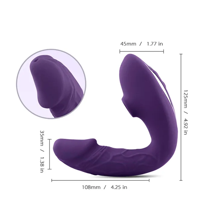 MOLE Vibrators MOLE Clit Suction GSpot Vibrator Dildo Purple