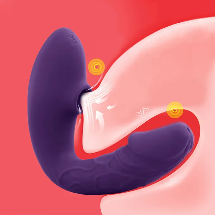 MOLE Vibrators MOLE Clit Suction GSpot Vibrator Dildo Purple