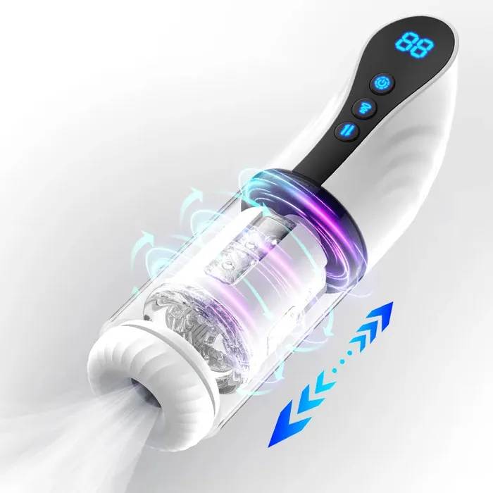 QM Auto Thrusting Rotation Sucking Male Masturbator SexyPlay Male Sex Toys