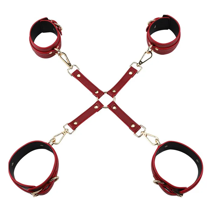 RYSC Couples RY BDSM Luxury Fetish Restraint Bondage Kit 6 Pcs Red with Bag