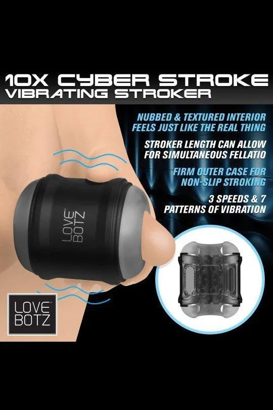 Sex On the Go 10X Cyber Stroke Vibrating Masturbator Male Sex Toys
