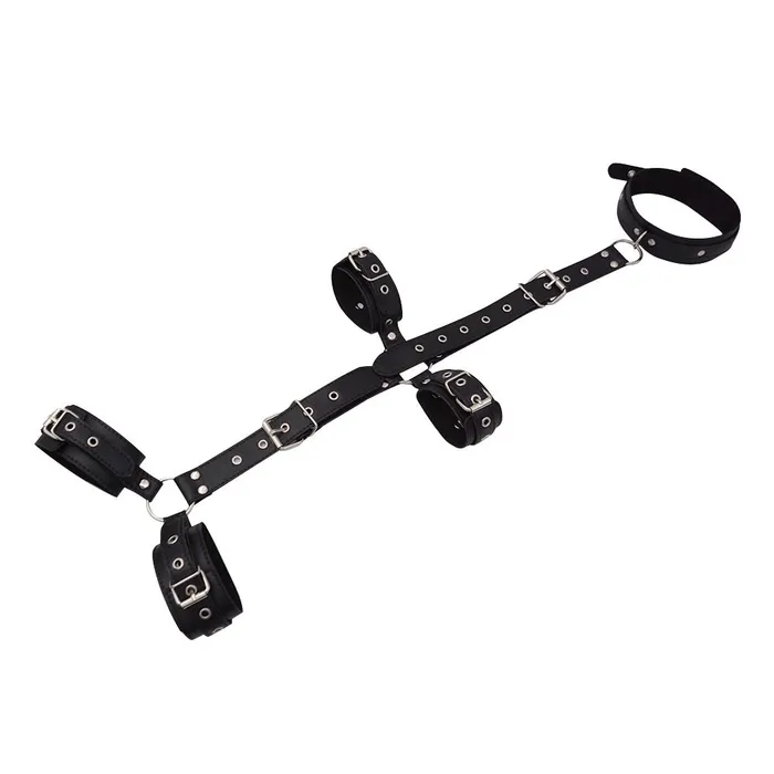 SexyPlay Couples BDSM Bondage Kit Collar with Handcuffs Ankle Cuffs Restraint Strap
