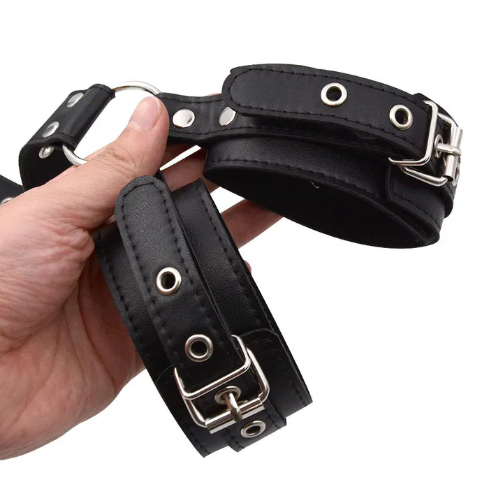 SexyPlay Couples BDSM Bondage Kit Collar with Handcuffs Ankle Cuffs Restraint Strap