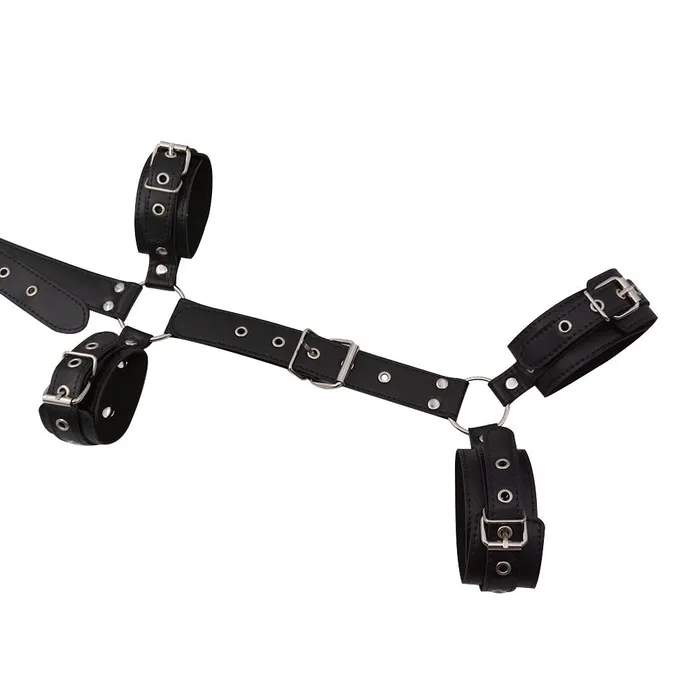 SexyPlay Couples BDSM Bondage Kit Collar with Handcuffs Ankle Cuffs Restraint Strap