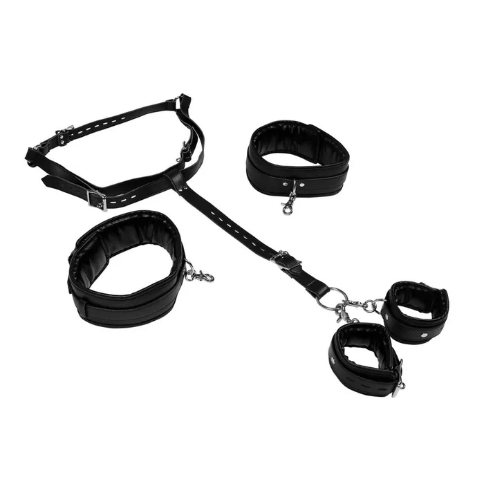 Shots Toys Female Sex Toys Body Harness with High and Hand Cuffs